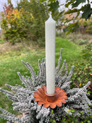 Kerzenhalter Blume für Stabkerzen zum Stecken mit Stab Metall schwarz lackiert oder verrostet Advent Weihnachten Kranz