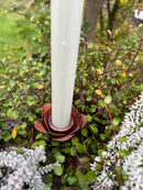 Kerzenhalter Blüte für Stabkerzen zum Stecken mit Stab Metall schwarz lackiert oder verrostet Advent Weihnachten Kranz