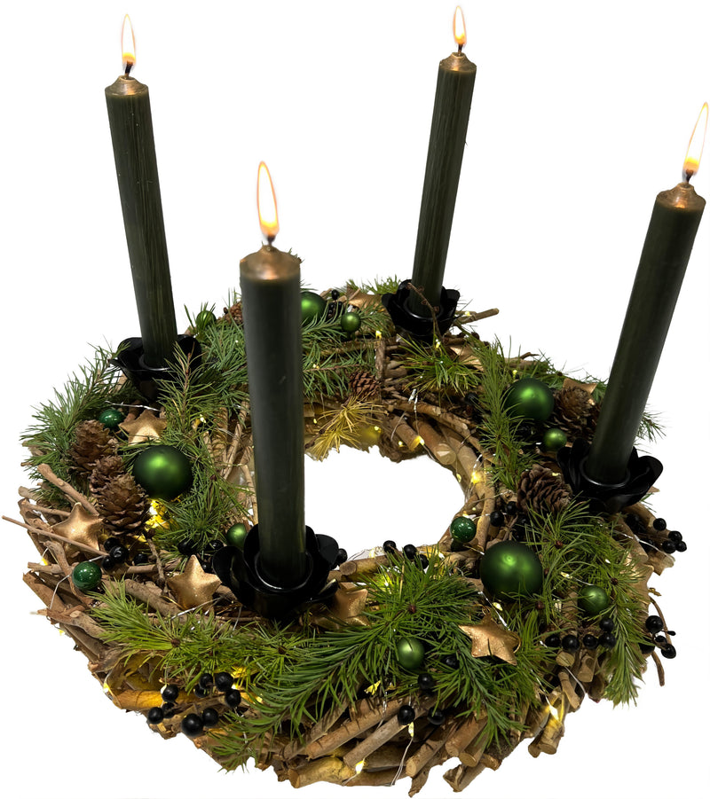 Kranz Türkranz Weihnachten Advent Tischkranz Weide naturbelassen mit Schnur Zweige 40, 45 oder 57 cm Durchmesser