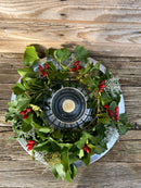 Darjeeling Aluminium-Tablett dekoratives, indisches Design silber