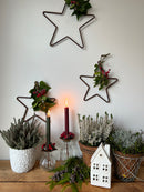 Kranz Zapfen Beeren rot braun für Gesteck Kerzenhalter Dekoration Herbst Advent Weihnachten 7cm Durchmesser