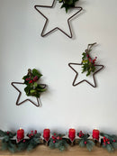 Kerzenhalter in Sternform Stern silber Weihnachten Teelichthalter elegant schick Keramik d: 12,5cm. 3,5cm hoch