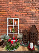 Gartendeko Haus in 3 Größen Laterne Gartenlicht zum Stellen Metall Rost Deko