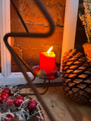 Adventskranz Kerzenhalter Tannenbaum zum Hinstellen Kerzenständer mit 4 Tellern für Kerzen aus Metall rostfarben Weihnachten Dekoration 36cm hoch x 39cm Durchmesser