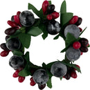 Kranz Beeren rot schwarz für Gesteck Stabkerzen Kerzenhalter Dekoration Herbst Advent Weihnachten 3,5 x 7cm Durchmesser