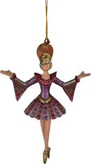 Christbaumschmuck Figur Tänzerin Ballerina Kolombine Baumschmuck Weihnachten rosa 15cm