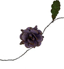 Girlande Blüten und Blätter Metall teilweise Roststellen pastellrosa/lila/weinrot Draht 250cm lang 5,5cm Durchmesser