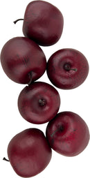 Äpfel  6-er Set zum Dekorieren 7,5cm Höhe Dekoration Weihnachtsbaum Kranz Herbst Advent