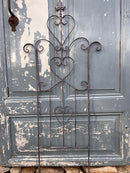 Rankhilfe Rankgitter Stütze Pflanzen Metall Deko 113cm hoch x 49cm breit grau shabby Staudenhalter Stecker