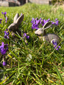Hase KANTI Figur aus Polyresin antikgold patiniert Vintage Ostern Osterdeko Dekoration Osterhase H/B/T 9,5/3,5/7 cm