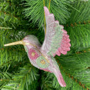 Kolibri Baumschmuck Figur Ostern Frühling Weihnachten rosa mint silber 12cm