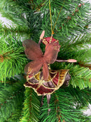 Hänger Baumschmuck Figur Tänzerin Ballerina Elfe braun-gold Ostern Frühling Weihnachten 15cm