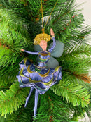 Figur Tänzerin Ballerina Elfe Baumschmuck dunkelblau Ostern Frühling Weihnachten 15cm