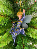 Figur Tänzerin Ballerina Elfe Baumschmuck dunkelblau Ostern Frühling Weihnachten 15cm
