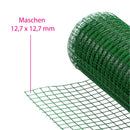 Drahtgitter Wühlmaus- Maulwurfgitter 12,7 mm Maschenweite Metallgitter Volierendraht Maulwurfsperre Drahtzaun Drahtgeflecht PVC ummantelt grün 1m breit / hoch - 25m lang