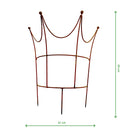Rankhilfe Krone halbrund Rankgerüst Metall Eisen Rost Deko Staudenhalter 50cm hoch zzgl. 15cm Erdspieß 65cm breit 6mm Ø Volleisen