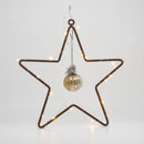 Anhänger Stern aus Metall Volleisen mit Edelrost Weihnachten Christbaumschmuck Wand-/Fensterdekoration Ø 23cm oder 30cm