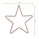 Anhänger Stern aus Metall Volleisen mit Edelrost Weihnachten Christbaumschmuck Wand-/Fensterdekoration Ø 23cm oder 30cm