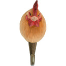 KLEIDERHAKEN HENNE Garderobe Wandhaken massiv Landhaus Vintage handgeschnitzt und handbemalt Holz und Metall-Haken 11cm hoch