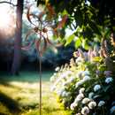 Windrad Propeller Karussellpropeller Metall Eisen mit Edelrost Deko 210cm hoch 60cm Durchmesser