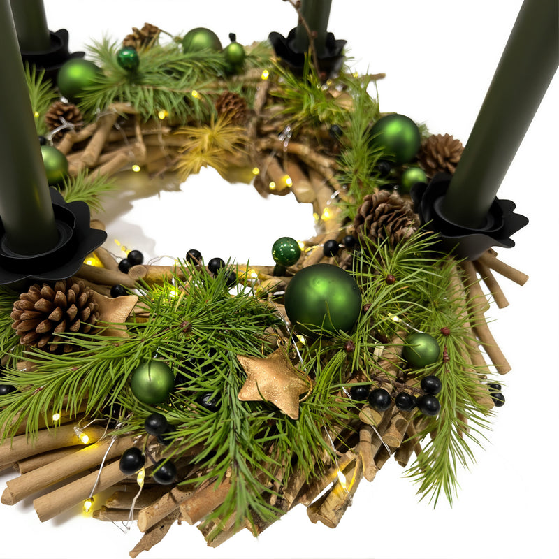 Kranz Türkranz Weihnachten Advent Tischkranz Weide naturbelassen mit Schnur Zweige 40, 45 oder 57 cm Durchmesser