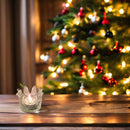 Teelichthalter Krone Windlicht Transparent Kerzenhalter elegant schick Glas 7,6cm breit x 5,1cm hoch