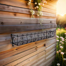 Blumenkasten CINTI Metall Blumenwandkorb H/B/T 25/118/28 cm Eisen, dunkelrostfarben lackiert zur Befestigung an der Außenwand Wandhalterung länglich rechteckig