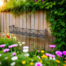 Blumenkasten RUSSO Metall Blumenwandkorb H/B/T 23/110/22 cm Eisen, dunkelbraun lackiert zur Befestigung an der Außenwand Wandhalterung länglich rechteckig