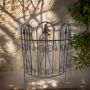 3-er Set Staudenhalter Staudenbinder bodennah rund Rankhilfe 58cm Durchmesser Eisen braun