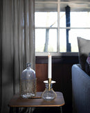 Kerzenhalter für Flaschen Flaschenkerzenhalter Halter für Kerzen in matt goldfarben aus Metall fairtrade H/B/T: 8/8/8cm