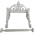 Toilettenpapierhalter Halter Klorollenhalter H/B/T 8/15/7,5 cm WC-Papierhalter Gusseisen antik weiss shabby look