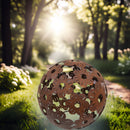 Gartendeko Blumenkugel Kugel aus Blumen Metall Rost Dekoration Gartenkugel 40cm Durchmesser