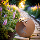 Gartendeko Kugel zum Bepflanzen Metall Rost Deko Gartenkugel Feuerschale Schale 30cm