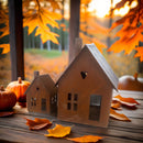 Gartendeko Haus in zwei Größen Laterne Gartenlicht zum Stellen Metall mit Edelrost Deko