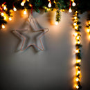 Anhänger Stern aus Metall Volleisen mit Edelrost Weihnachten Christbaumschmuck Wand-/Fensterdekoration Ø 23cm oder 30cm