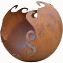 Gartendeko Kugel zum Bepflanzen Metall Rost Deko Gartenkugel Feuerschale Schale 30cm