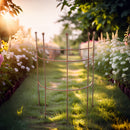 Staudenhalter Strauchhalter Staudenstütze Rankgerüst halbrund braun Rost Rankhilfe Metall Eisen Deko 60cm breit x 85cm hoch