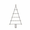 Tannenbaum zum Aufhängen aus Metall mit Haken für Zierschmuck in schwarz Weihnachten flach Wanddekoration 80cm hoch x 40cm breit