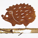 Gartendeko Igel verrostet mit Dorn Schraube Baumtier Metall Rost Deko 18,3 x 12,5cm