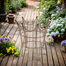 Rankhilfe Krone Rankgerüst Metall Eisen Rost Deko Staudenhalter rund massiv Volleisen