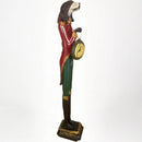 Kaminuhr Uhr zum Hinstellen Hund mit Uhr Standuhr Tischuhr 43 cm hoch rot grün schwarz