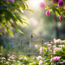 Beetzaun Gartenzaun Rankhilfe Herz Eisen Rost Deko H:50 cm x L:60cm