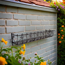 Blumenkasten CINTI Metall Blumenwandkorb H/B/T 25/118/28 cm Eisen, dunkelrostfarben lackiert zur Befestigung an der Außenwand Wandhalterung länglich rechteckig