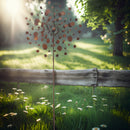 Windrad Discopropeller mit Edelrost Propeller Karussellpropeller Metall Eisen Rost Deko 212cm hoch 64cm Durchmesser