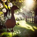 Gartenstecker Gans stehend 70cm Gesamthöhe Bodenstecker Rost Deko Stecker Ostern  Edelrost Beetstecker