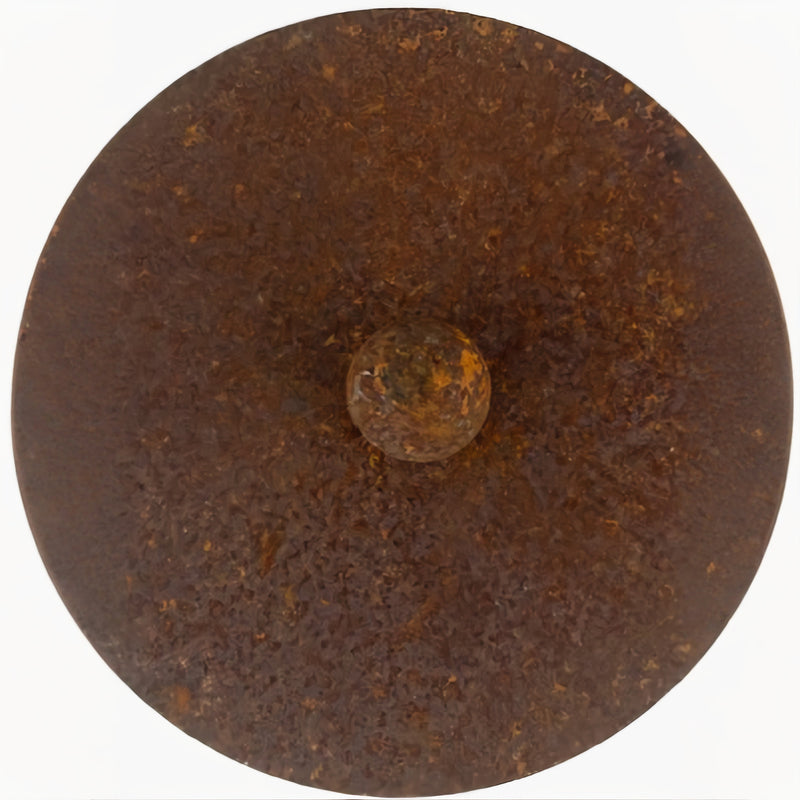 Deckel Abdeckung Regenschutz für Kerzenhalter massiv Metall mit Edelrost 18cm Durchmesser x 3,5cm hoch