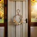 Osterkranz Tür-/Fensterkranz mit Ostereiern und grünen Blättern Filz fairtrade weich 25cm Durchmesser mit Schlaufe leicht unzerbrechlich