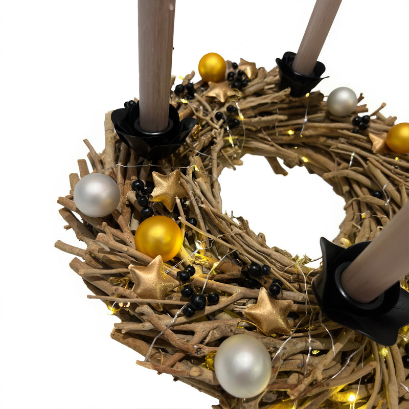 Kranz Türkranz Weihnachten Advent Tischkranz Weide naturbelassen mit Schnur Zweige 40, 45 oder 57 cm Durchmesser