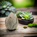 Gartendeko Artischocke in  Größen Landhaus Steinfigur Skulptur Keramik blaugrün-grau massiv Beet 14,5cm, 19,5cm oder 24,5cm hoch