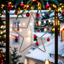 Anhänger Stern aus Metall Volleisen mit Edelrost Weihnachten Christbaumschmuck Wand-/Fensterdekoration Ø 23cm oder 30cm